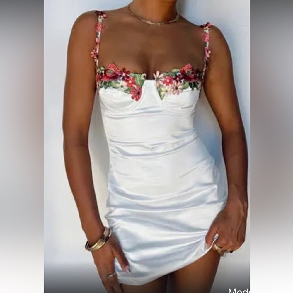 Princess Polly Kenzie Mini Dress in White, Size 4